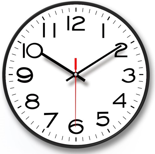 Wanduhr schwarz zoll - 12,