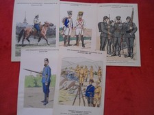 5 Uniform-Blätter aus dem Standhaften Zinnsoldaten (Ritter)