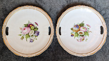 2 alte Obstteller Anbietteller florales Dekor wohl Anton Kempf?