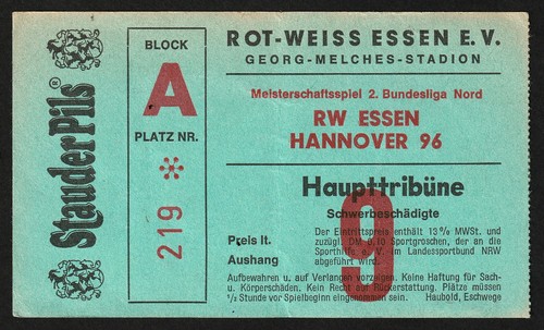Ticket 1980 rot weiß - 1980/81, rot-weiß