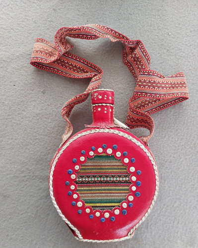 Vintage lederflasche - vintage,