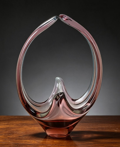 Vintage kunstglas freiform - kunstglas,