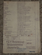 Bauzeichnung für eine BR 64