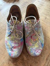 Think Damen Schnürschuhe Leder 38,5 bunt. Sehr selten getragen, Sohle Naturlatex
