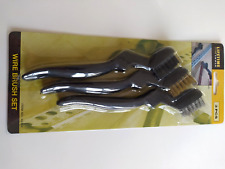 Drahtbürsten Schmuck Metall Oberfläche Messingbürste Kunststoff Set 3 Stärken