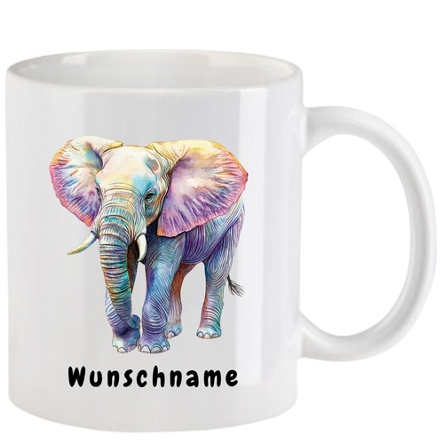 Tasse elefant aquarell teil - tasse,