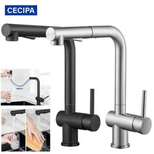 Cecipa Küchenarmatur 360° Ausziehbar Küche Wasserhahn Spültischarmatur Edelstahl