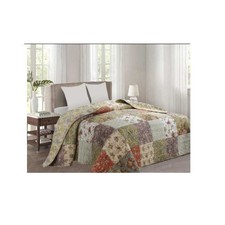 Tagesdecke Vintage Sofa Überwurf 220x240cm Bettüberwurf Decke Patchwork