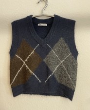 ZARA Damen Weste, Gr. M Karo Muster 