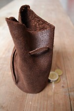 Lederbeutel | Tabakbeutel | Ledersack  | Münzbeutel | Ledertasche - antikbraun