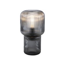 LED Tischlampe Rauchglas Glas