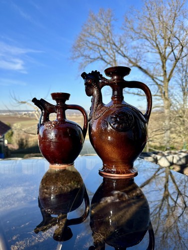 Vintage figurenkanne steingut - vintage,