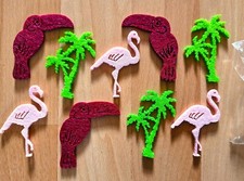 3x★FLAMINGO+TUKAN+PALME★kl