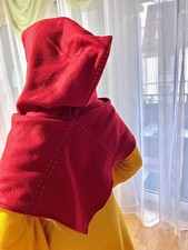 Gugel, Wikinger Mütze, Gugel aus Fleece, Rotweinfarbe, Handarbeit