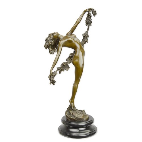 Bronzefigur tänzerin mit - bronzefigur,