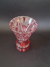 Nachtmann Bleikristall Vase Handarbeit rot 