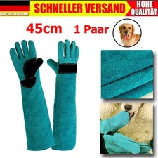 1Paar 45cmTier Handhabung grün Anti-Biss-Handschuhe Training Katze Hund Haustier