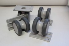 4 x Steinco Möbelrolle Doppelrolle weiches 2x Rad Ø65 Platte 90x55 harte Böden