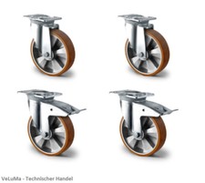 Satz Schwerlastrollen