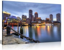 Boston Skyline Leinwand