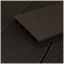 HORI WPC Terrassendielen Premium Komplettbausatz Massiv Diele Anthrazit Bausatz