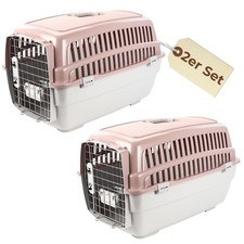 2er Set Transportbox IATA Flugbox Flugzeug Hundebox Hunde Tier Transportbox Hund