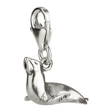 Charm / Anhänger Seehund  mit Karabinerverschluß aus 925 Sterling Silber