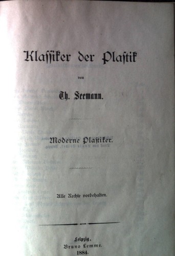 Klassiker der plastik moderne - plastik.,