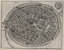 Belgien Brügge Original Kupferstich Merian 1641
