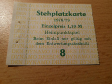 Ticket Eintrittskarte Dynamo Dresden FC Karl Marx Stadt DDR Oberliga 1979