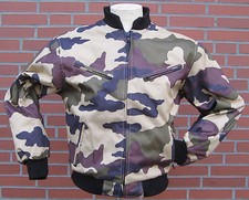 Kurze Textiljacke in Bomberjacken-Style braun-camouflage Tarnjacke Motorradjacke