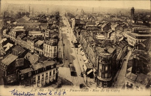 Roubaix nord panorama rue - roubaix, panorama,