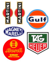 6x MARTINI Aufkleber XL Retro