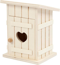 Miniatur Toilettenhäuschen für Puppenhaus handbemalt Maße