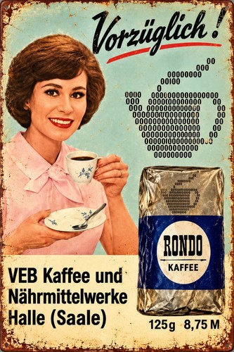 Retro blechschild rondo - retro,
