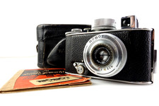 Berning RoBoT I Zeiss Tessar 3cm F3,5 #14503 rotating viewfinder + bag jm077