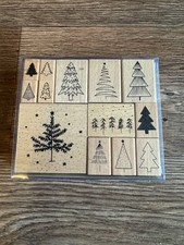 Nr. 11 Stempel-Set Weihnachten Tannenbäume Heyda 13-tlg.