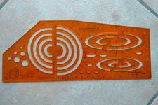 Standardgraph 1185, Schablone, Axonograph II, Dimetric DIN 5, Orange