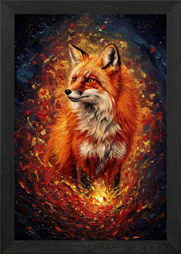 Fuchs feurigen abstrakten - fuchs,