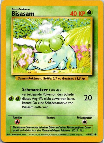 Pokémon bisasam 102 base - pokémon, 44/102