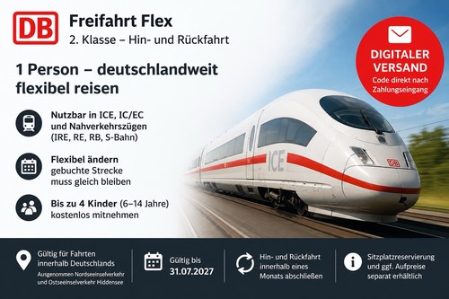Freifahrt flex klasse - db, 2.