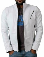 Herren weiße lederjacke - herren,