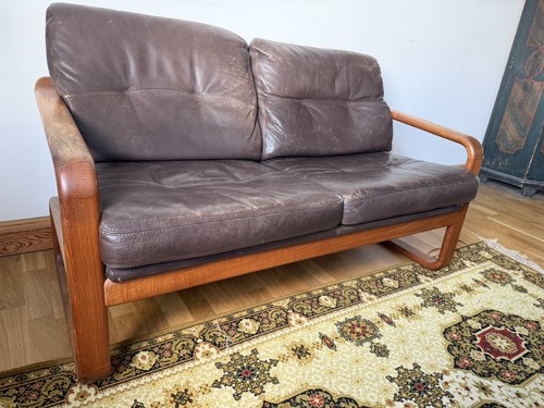Scandi loft teak leder - teak,