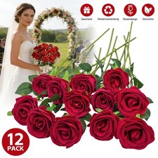12pcs künstliche rosen - künstliche,