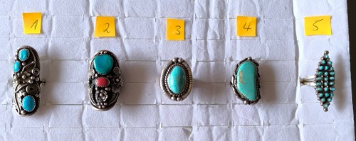 Türkisringe indianerschmuck - türkisringe,