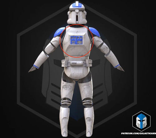 Clone trooper rückenplatte - clone,