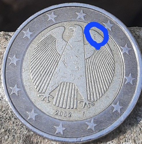 Euro münze mit einem - münze,