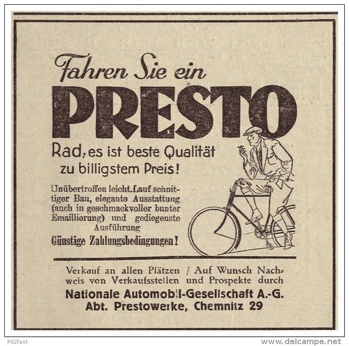 Original werbung 1928 - original,