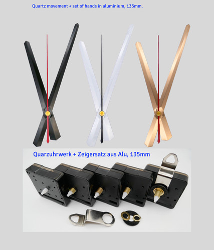 Quarzuhrwerk lautlos mit