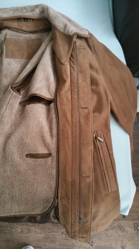 Herren leder jacke mantel - jacke/mantel, l